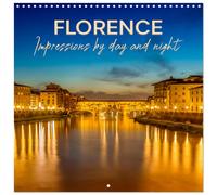 FLORENCE Impressions by day and night (Wall Calendar 2027 12 × 12 Inch) CALVENDO