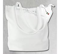 Florence Ital. Shopper Vera Pelle Donna Borsa a Tracolla Business Bianco