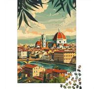 Florence Italy Puzzle in Pezzi Duomo Cityscape 1000 Pezzi Carta Riciclata Per Donne, Regali Per Uomini Puzzle in Pezzi Gioco Educativo E Stimolante 52x38cm/1000pcs