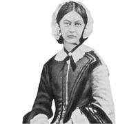 Florence Nightingale (BW) Ritaglio di buddy a metà corpo