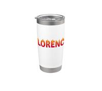Florence On Fire - Parola artistica con nome e fiamma, personalizzabile Bicchiere termico in acciaio inox doppia parete