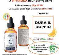 Florence Siero Viso Acido Ialuronico 60ml Bio Vitamina C E Antirughe Antietà €