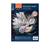 Florence Vaessen Creative, 300 g/m², Confezione da 100 Pezzi, Formato, Pittura ad Acquerello, Scrittura a Mano, Lettering e Altri lavori di Carta, Nero, A4 DIN, unità
