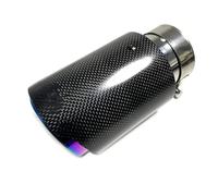 FLORENTER Terminale di Scarico 1PC Punta Scarico Rotonda Tubo Viola Tubo Scarico Lucida Tubo Scarico Semplice Parti Automobili per BMW Gola della Coda dell'auto(57 IN-114MM out)
