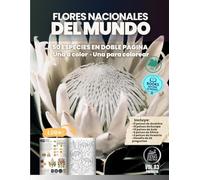 Flores Nacionales del Mundo: Colección Premium Zenofauna - Libros ilustrados para aprender y colorear