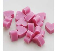 Florex Sapone al latte di pecora, mini cuori, 100 pezzi, sapone di ribes nero, in sacchetto di organza, bomboniera