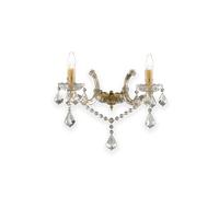 Ideal Lux FLORIAN AP2 Adatto per uso interno E14 Oro illuminazione da parete