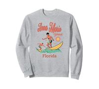 Florida Anna Maria Island FL Surfer Surf Pesca Spiaggia Felpa