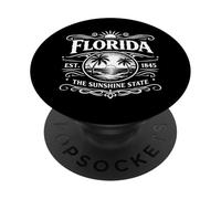 Florida Est 1845 La spiaggia costiera vintage dello stato del sole PopSockets PopGrip Adesivo