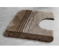 Florida Grigio Talpa Beige Tappetino Bagno (55x55 CM) Con Scollatura / 20mm