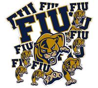 Florida International University Sticker Vinile Decal Bottiglia di Acqua per Computer Portatile Auto Scrapbook (Foglio Tipo 3)