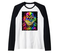 Florida Punk Alligator EDM Rainbow Mohawk Indossare Occhiali da Sole Maglia con Maniche Raglan