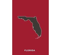 FLORIDA RED AND PEWTER - Premium Lined Journal | 6" x 9" | Soft Cover | 120+ Pages - Bold State-Inspired Design: A High-Quality State Notebook - Ideal for School, Work, or Everyday Notes