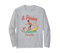Florida San Pietroburgo FL Surfer Surfing Spiaggia Pesca Pier Maglia a Manica