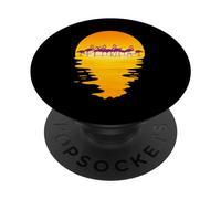 Florida spiegato in zampe di fenicottero rosa al tramonto PopSockets PopGrip Adesivo