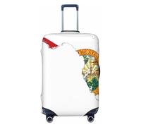Florida State Flag Map Print Travel Luggage Cover Protector Valigia, lavabile, antigraffio, Nero , M