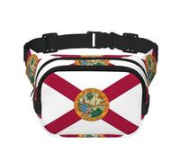 Florida State Flag Print Fashion Marsupio a tracolla marsupio per le donne Crossbody per viaggi e corsa, nero, Taglia unica