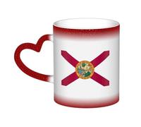Florida State Flag Print Mystical Colour Changing Mug, tazza termica da nero a bianco per caffè tè casa ufficio