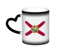 Florida State Flag Print Mystical Colour Changing Mug, tazza termica da nero a bianco per caffè tè casa ufficio