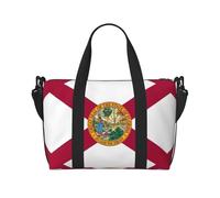 Florida State Flag Print Travel Duffel Bags Weekender per le donne, leggero bagaglio a mano, borsa per oggetti personali, Nero , Taglia unica