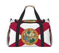 Florida State Flag stampa Carry on Bag Underseat Personal Item Bag Travel Duffel Bag Gym Carry On Sports Bag, nero, Taglia unica