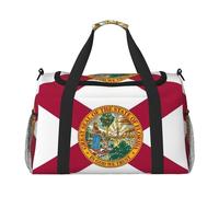 Florida State Flag stampa grande tela Travel Duffel Bag Weekender Borse per le donne Borsa da notte Carry On Tote Bag, nero, Taglia unica