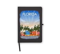 Florida Stati Uniti Viaggi Destinazione Notebook, pagine vuote, copertina in ecopelle, agenda, diario, quaderno di lavoro
