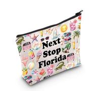 Florida Symbols Souvenir Cosmetic Bag Florida Vacation Gift Florida Travel Makeup Bag Florida Amante Regalo, Prossima Fermata Florida