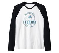 Florida The Sunshine State 1845 Stati Uniti Maglia con Maniche Raglan
