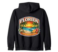 Florida The Sunshine State Souvenir Viaggio Visitatore Memorabilia Felpa con Cappuccio