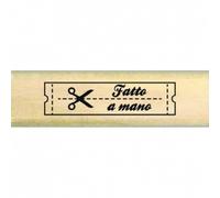 Florileges Design FIB 114.009 Timbro Scrapbooking Etichetta Fatto Mano con Beige, 2 x 7 x 2,5 cm