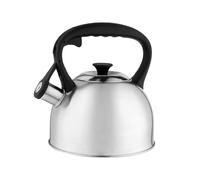 FLORINA Bollitore Acqua (2,1 l) I Bollitore da Fornello ONDA I Bollitore a Fischio Automatico e Manico in Nylon I Bollitore per Piano Cottura a Induzione, Gas, Elettrico I Colore: Argento