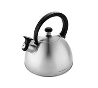 FLORINA Bollitore Acqua (2,5 l) I Bollitore da Fornello BRILLO I Manico in Bachelite I Antigraffio I Per Fornelli a Induzione, Gas, Elettrici I Colore: Argento