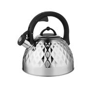 FLORINA Bollitore Acqua (2,5 l) I Bollitore da Fornello FENNY MIRROR I Bollitore con Manico in Bachelite I Antigraffio I Bollitore per Fornelli a Induzione, Gas, Elettrici I Colore: Argento