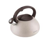 FLORINA Bollitore Acqua (2,5 l) I Bollitore da Fornello LAVA I Manico in Silicone I Fischio Automatico I Per Fornelli a Induzione, Gas, Elettrici I Colore: Beige