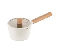 FLORINA Pentola in alluminio Nube | 16 cm | 1,6 l | Adatta all'induzione | Rivestimento ceramico antigraffio | Manico effetto legno soft-touch | Resistente al calore