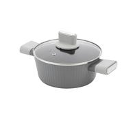 FLORINA Pentola in alluminio Serrano 2,1 l 20 cm I Con manici soft-touch I Leggera e resistente I Rivestimento antiaderente I Struttura scanalata | Design elegante