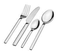 FLORINA Set di Posate in Acciaio Inox I 24 Pezzi per 6 Persone I Posate da Tavola di Servizio LENA I Set Completo di Forchette, Coltelli, Cucchiai da Tavola, Cucchiai da Tè I Argento