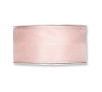 FloristryWarehouse blush rosa organza nastro 40 mm (3,8 cm) con filo tessuto 25 m roll Made in Germany