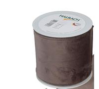 FloristryWarehouse Nastro di velluto grigio natalizio largo 10,2 cm su rotolo da 9 m