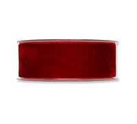 FloristryWarehouse, nastro in tessuto di velluto, larghezza 38 mm x 9,5 m, rosso