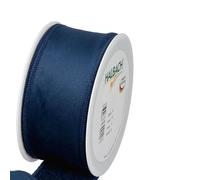 FloristryWarehouse Nastro in velluto blu natalizio, larghezza 50 mm, rotolo da 8 m con bordo cablato