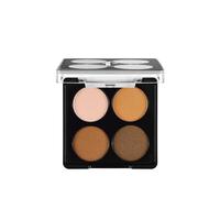 Flormar Palette di ombretti colorati - 4 ombretti con texture fine opaca e luccicante - tonalità nude e smokey altamente pigmentate per il trucco degli occhi - 3 Goddess bronzo