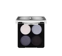 Flormar Palette Ombretti Occhi 4 Colori Compatti, Nude Versatile e Portatile, Ombretto Marrone e Nude Facile da Sfumare-Eyeshadow Palette a Lunga Durata, 002 Black Dust