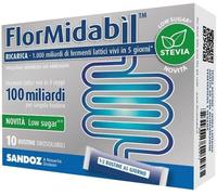 Flormidabil Ricarica Con Stevia Integratore Con 100 Miliardi di Fermenti Lattici Vivi 10 Bustine Stick