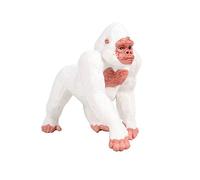 FLORMOON Gorilla Figurine Realistico Gorilla Giocattolo Figura Animale Giocattoli educativi precoci Progetto di scienze Natale Regalo di Compleanno per Bambini (Bianca)