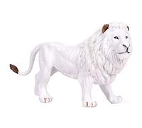 FLORMOON Leone africano Figurine Realistico Lion Giocattolo Figura animale Giocattoli educativi precoci Progetto di scienze Natale Regalo di compleanno per bambini (Bianca)