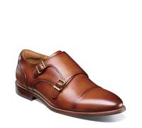 Florsheim Mocassini da uomo, Rucci con punta ad aletta, doppio cinturino, Cognac, 9 Wide