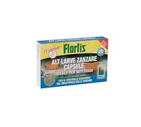 Flortis, ALT Larve e Zanzare Capsule Solubili, Degradabili in Acqua, Controlla il Ciclo Vitale di Larve e Zanzare, Formato da 15 Pz