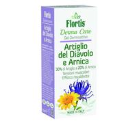 Flortis Derma Care gel dermoattivo concentrato artiglio del diavolo e arnica da 75ml, gel da massaggio con proprietà antinfiammatorie e antidolorifiche,per corpo utile per tensioni e dolori muscolari